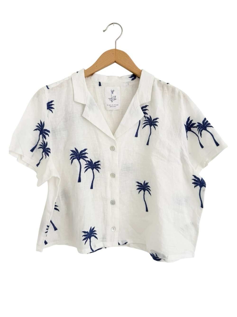 Calypso St. Barth Linen Embroidered Shirt